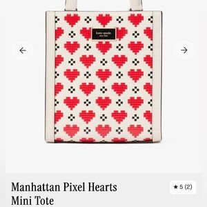 Kate Spade Manhattan Pixel Hearts Mini Tote